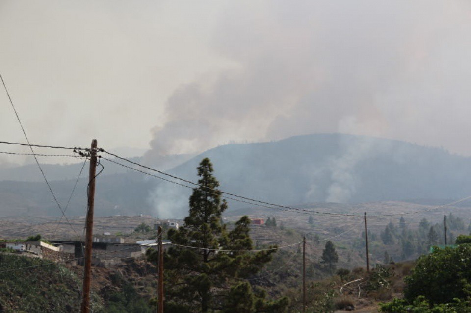 Incendio en la cumbre de Adeje
