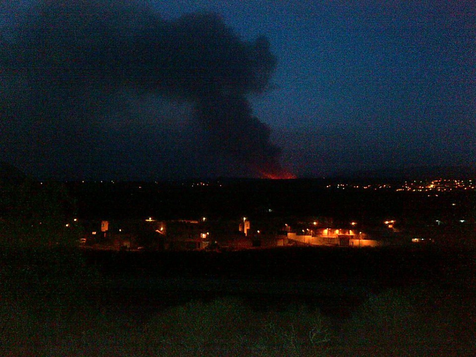El incendio de Vilaflor visto desde San Miguel Abona