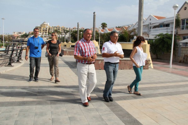 Turismo de Tenerife y Adeje inspeccionan las obras de la Calle Londres  