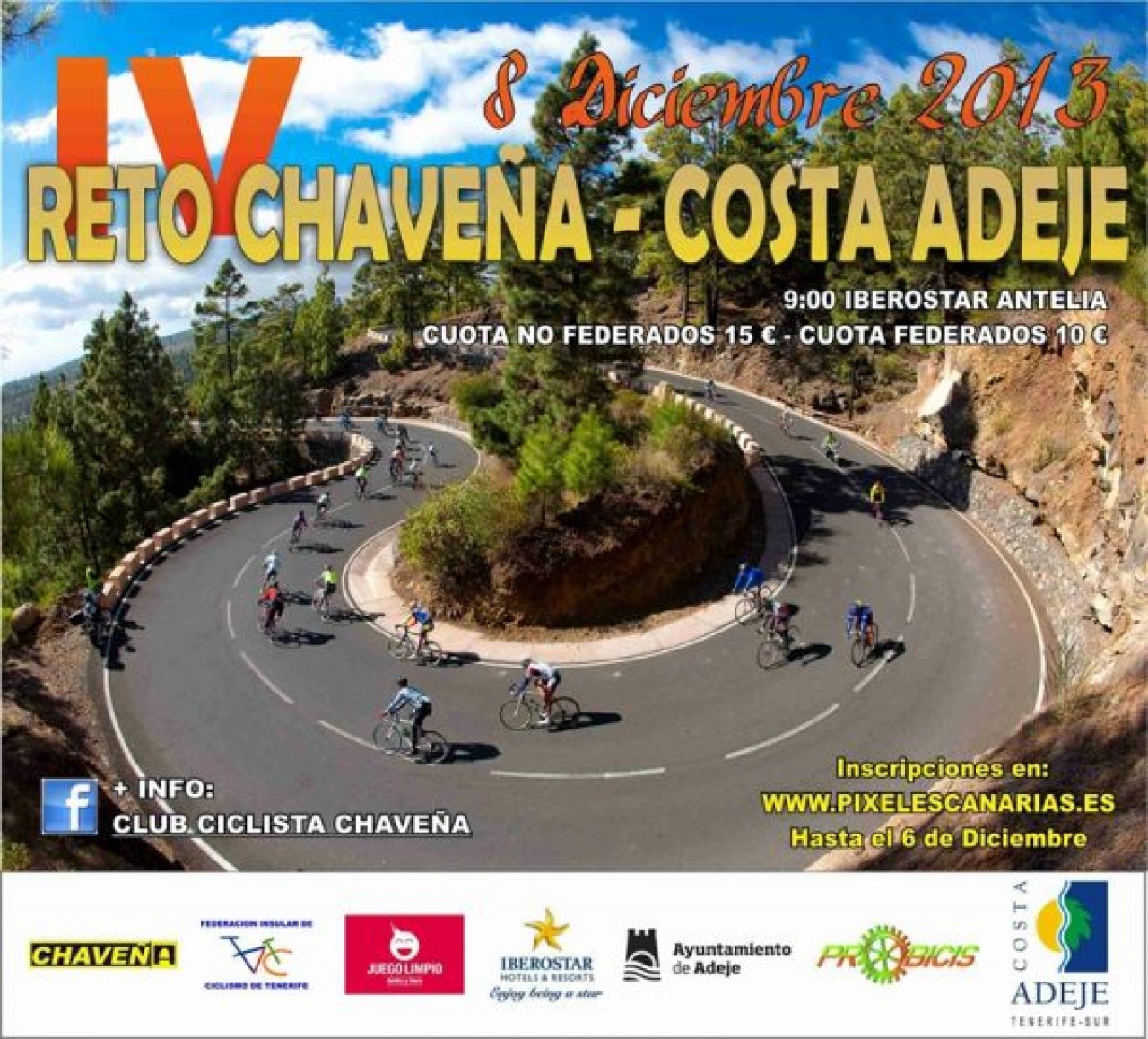Abiertas las inscripciones para la IV edición del Reto Chaveña - Costa Adeje