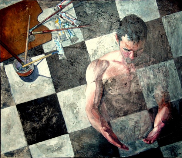El óleo sobre lienzo 