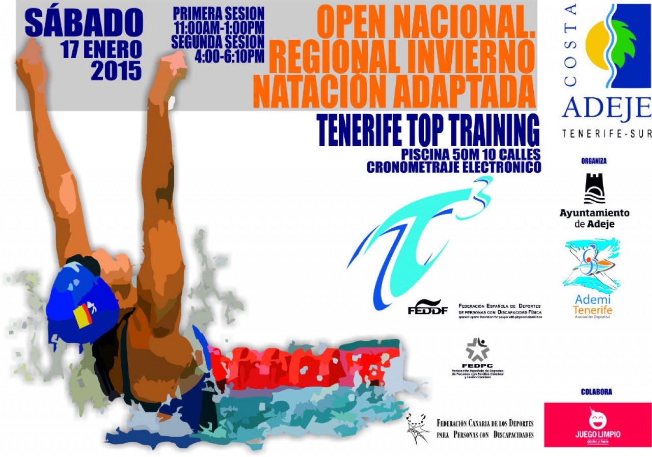 Ademi Tenerife y Adeje reúnen a nadadores paralímpicos en el T3 para el opentfe2015