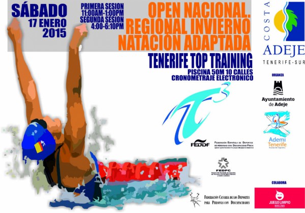 Ademi Tenerife y Adeje reúnen a nadadores paralímpicos en el T3 para el opentfe2015