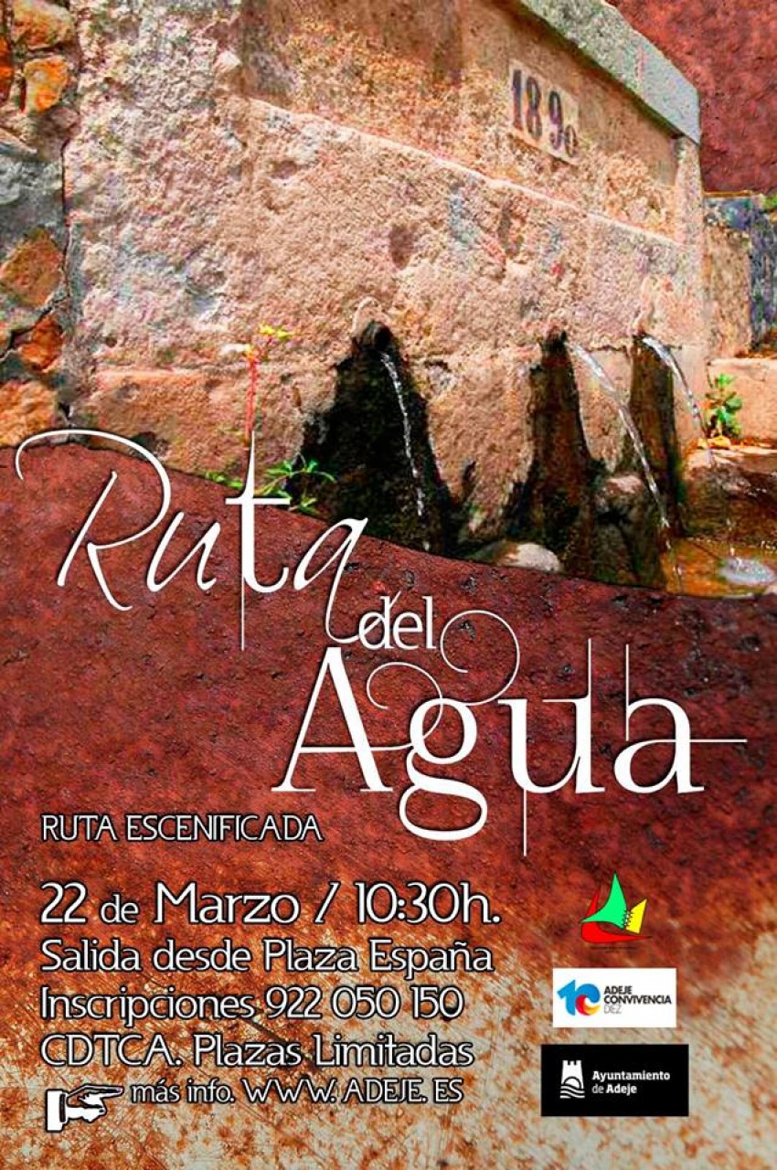 Este domingo, 22 de marzo, el casco adejero acogerá la escenificación de la "Ruta del Agua"
