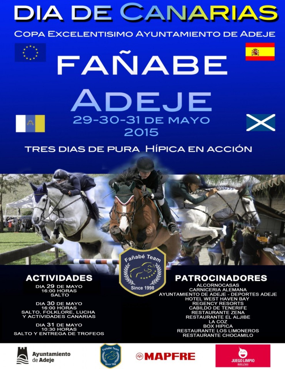 El Club Hípico de Fañabé celebra el Día de Canarias con la copa "Excelentísimo Ayuntamiento de Adeje"