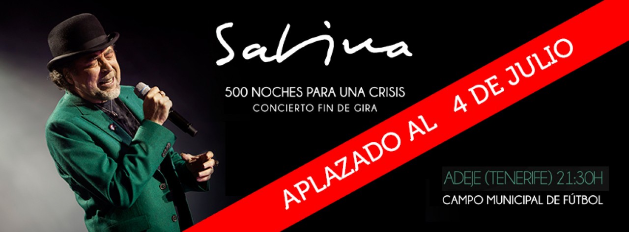 El concierto de Sabina en Adeje se ha aplazado al 4 de julio