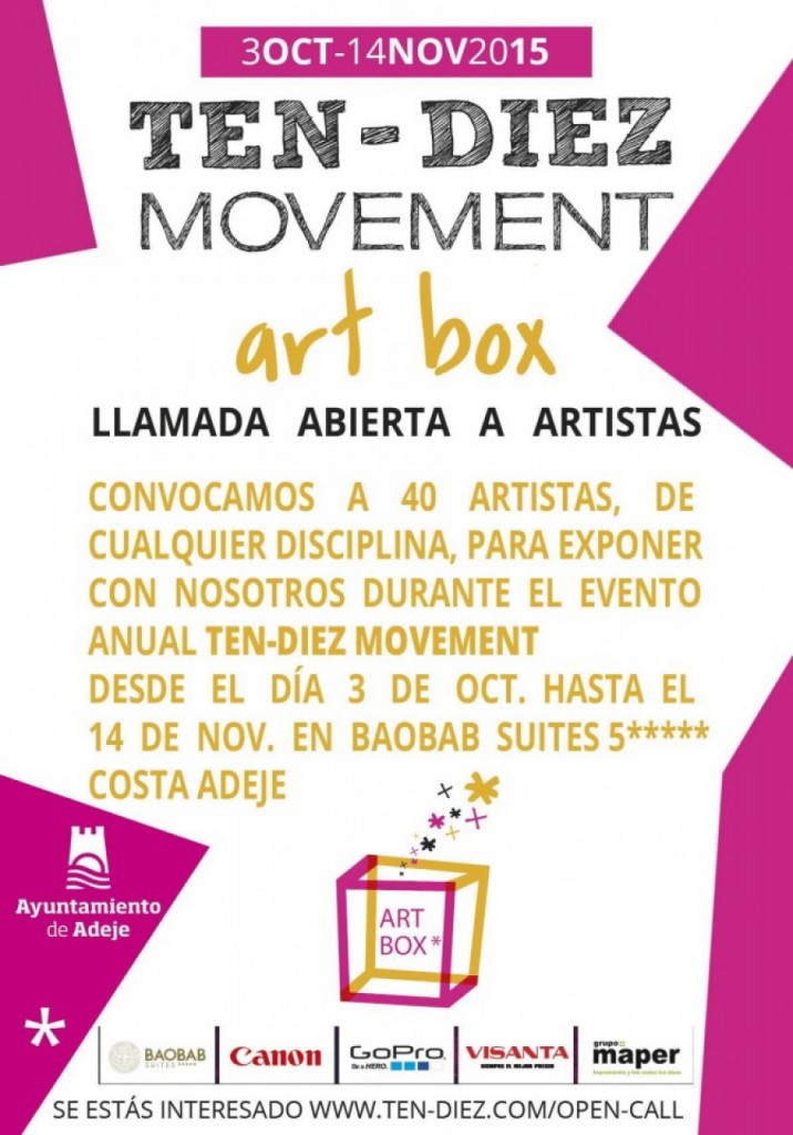 40 artistas conformarán una nueva edición de la exposición "TEN-DIEZ MOVEMENT" 