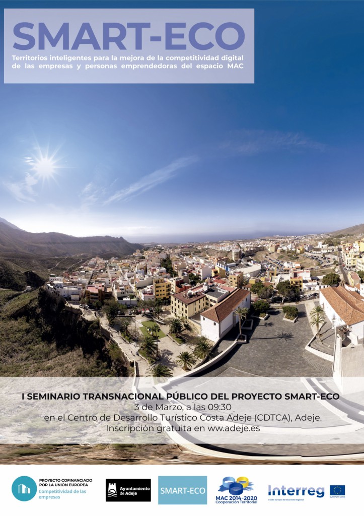 Adeje acogerá el I Seminario Transnacional Público del proyecto "SMART-ECO" el próximo 3 de marzo
