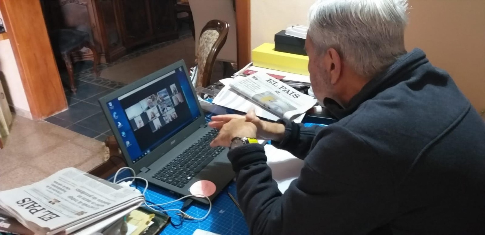 El alcalde de Adeje preside por videoconferencia las juntas de gobierno y el ayuntamiento retoma la actividad previa al parón total