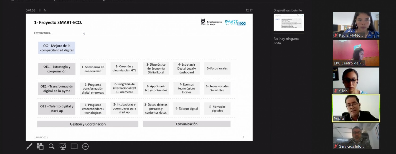 Adeje constituye el grupo local de trabajo en el marco del proyecto SMART-ECO