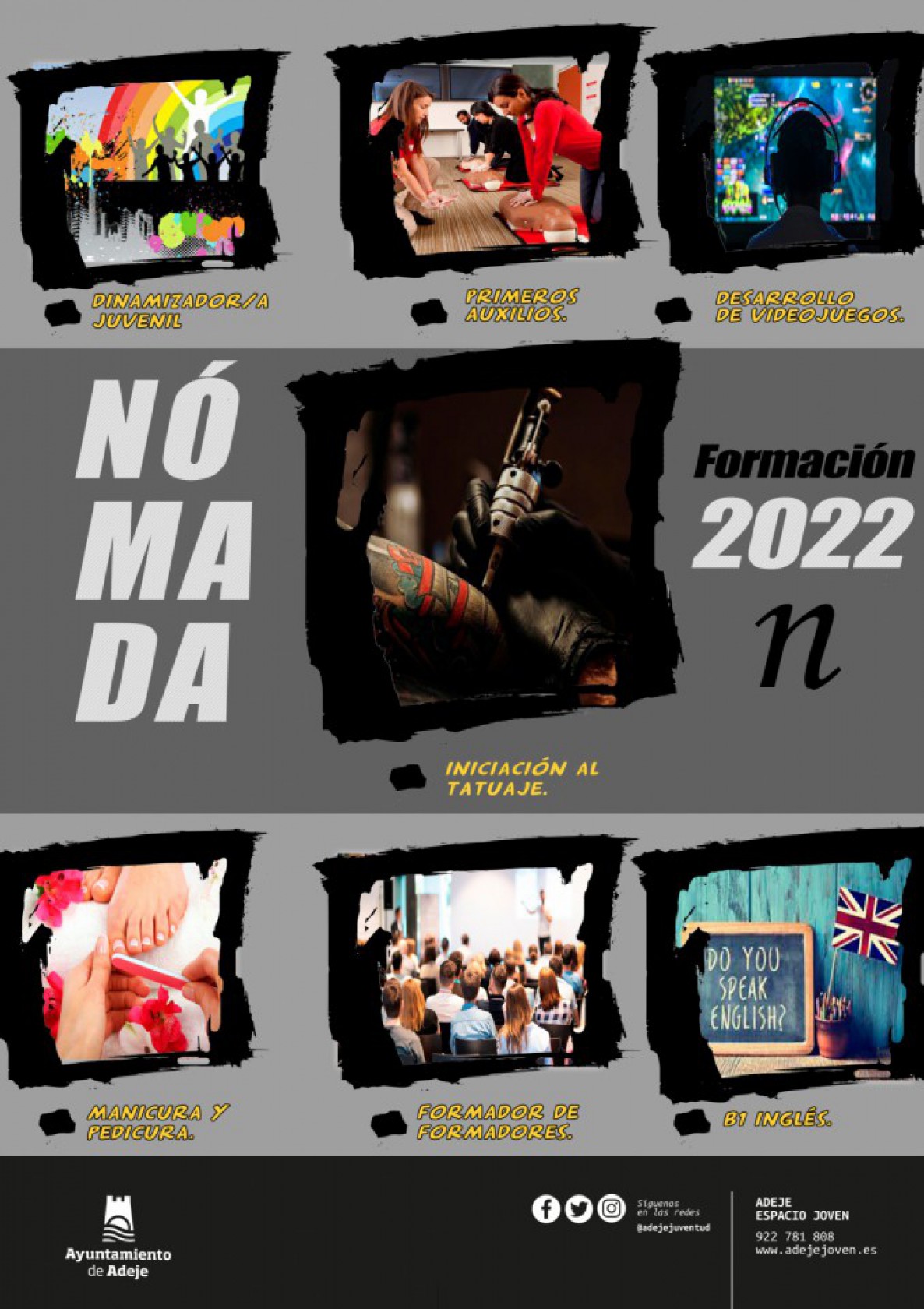 11 Cursos conforman el programa de formación juvenil "Nómada" 