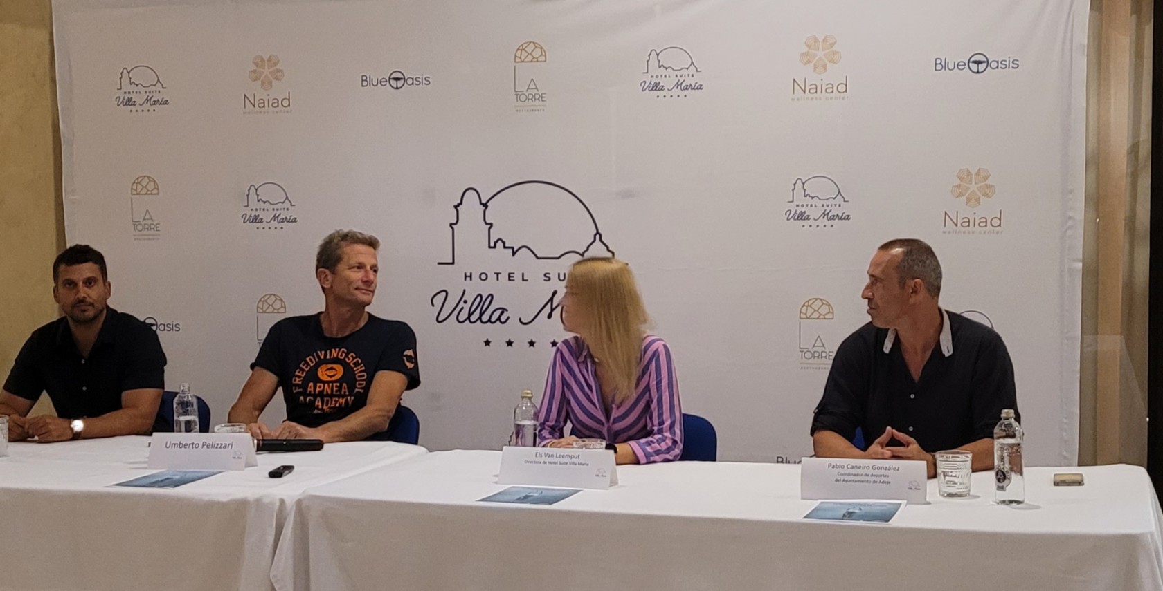 Comienza el curso intensivo del "gurú" de la apnea, Umberto Pelizzari, en Costa Adeje