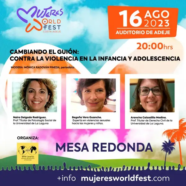  BPW Canarias alertará en su próxima mesa redonda sobre los diferentes tipos de violencia a los que están expuestas las infancias y adolescencias