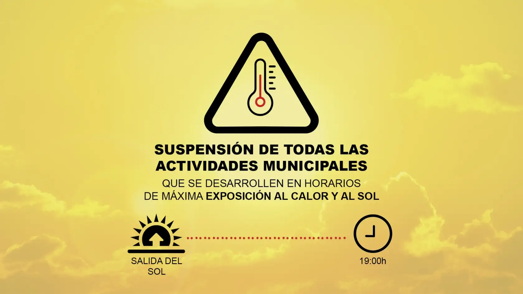 Adeje suspende las actividades municipales en los horarios de mayor incidencia de calor, hasta las 19.00 horas