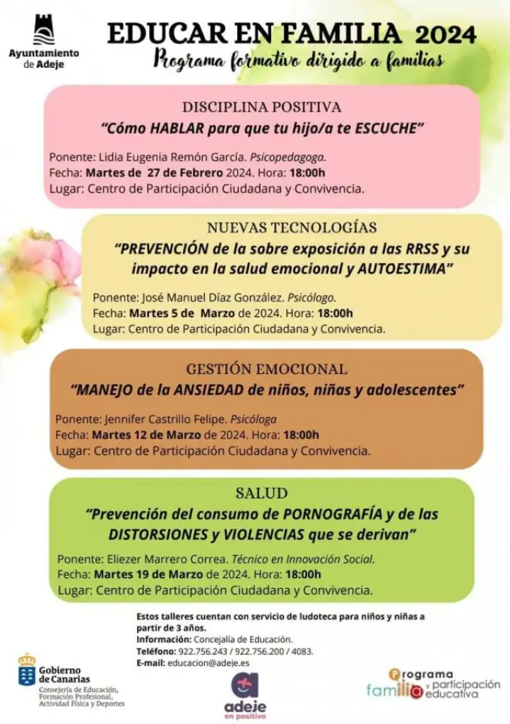 Educar en Familia vuelve a Adeje