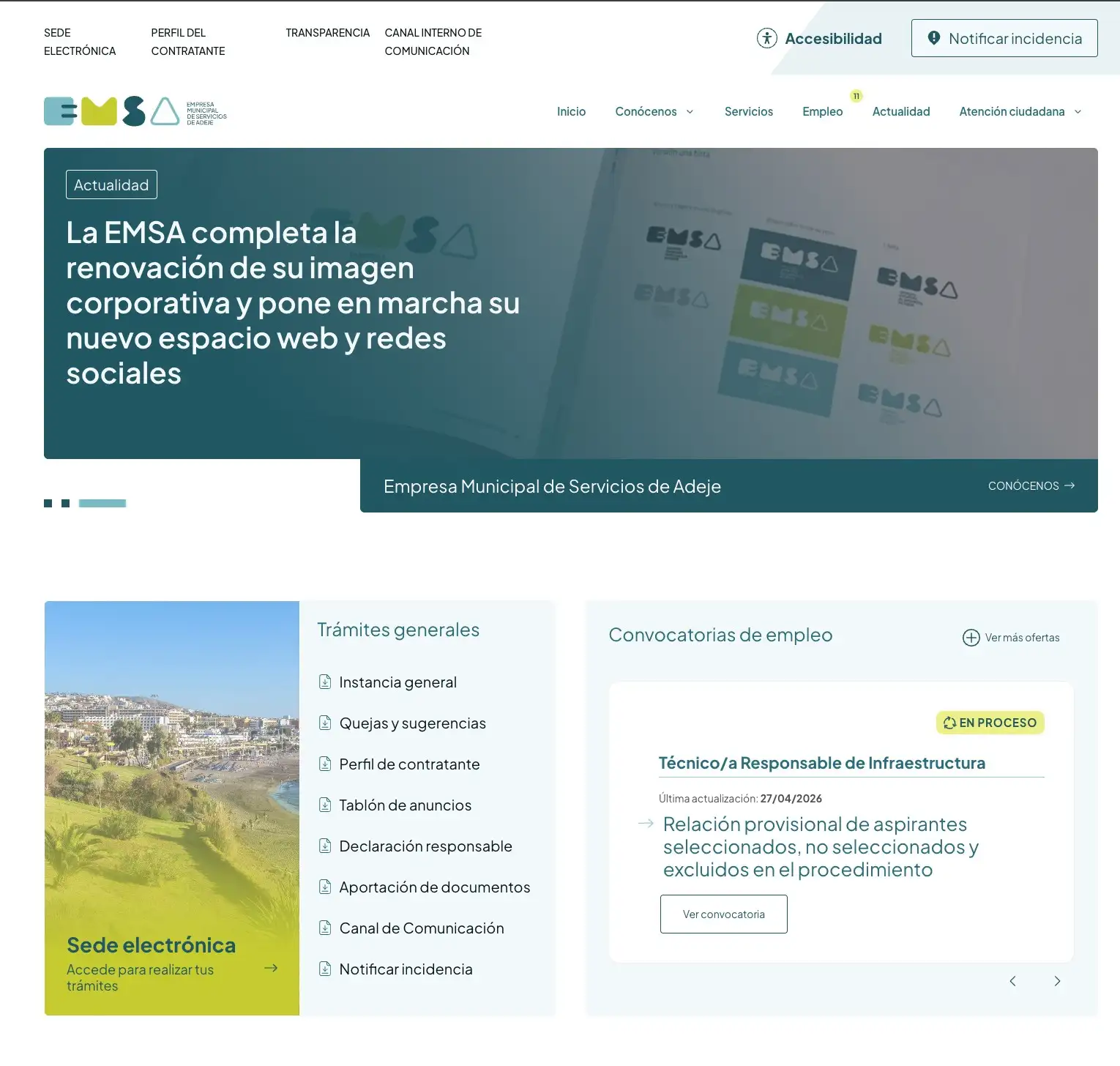 La EMSA completa la renovaci&oacute;n de su imagen corporativa y pone en marcha su nuevo espacio web y redes sociales